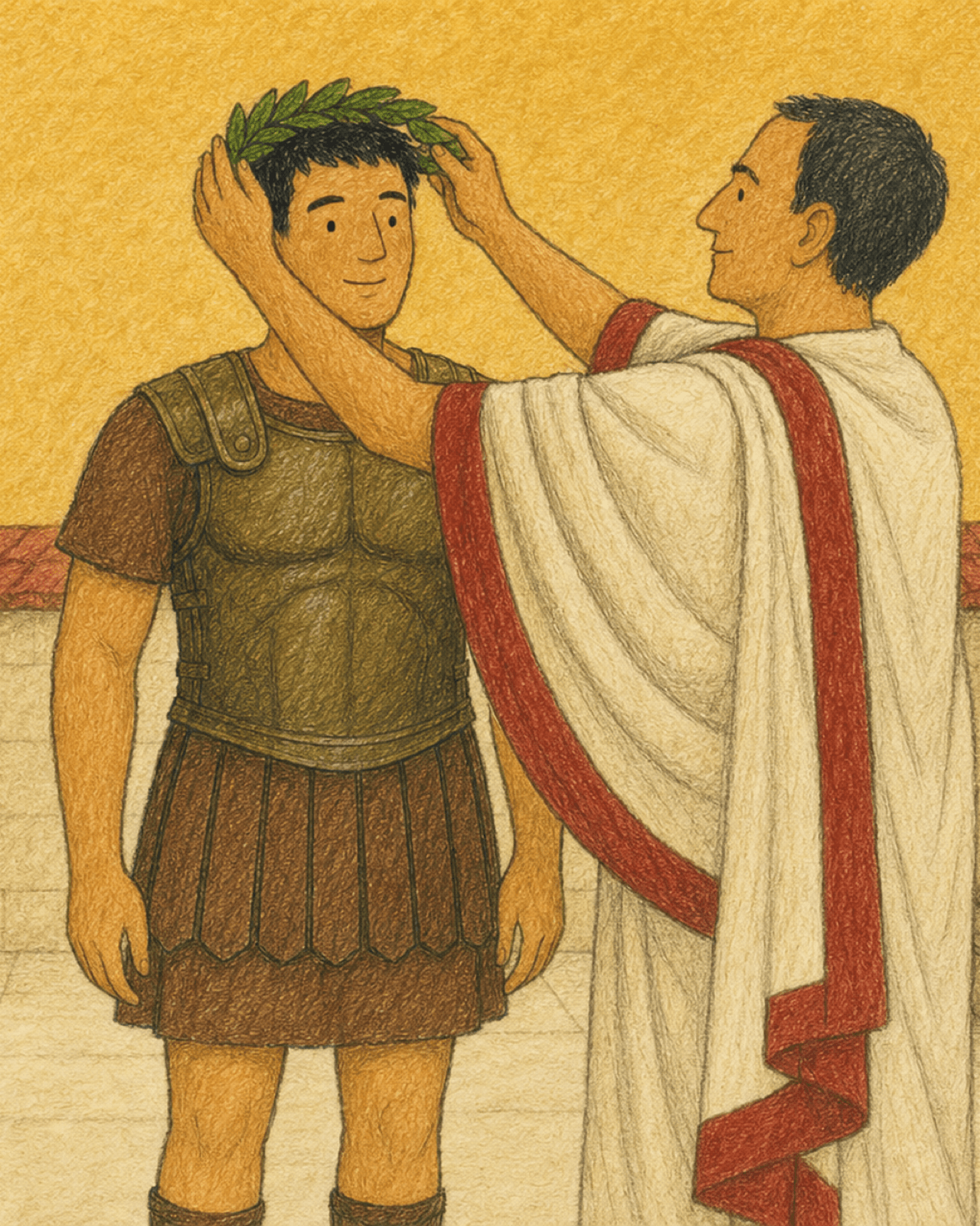 Marius made consul of Rome, in soft crayon